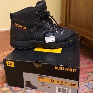 Caterpillar steel toe leather boots threshold WP ST P90936